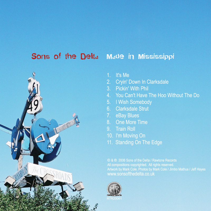 Sons of the Delta - Made in Mississippi CD - back cover